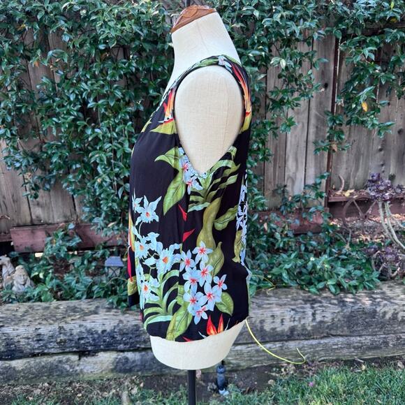 Aloha Hut Hawaii Tropical Print Top Women's Size Large - Picture 6 of 8